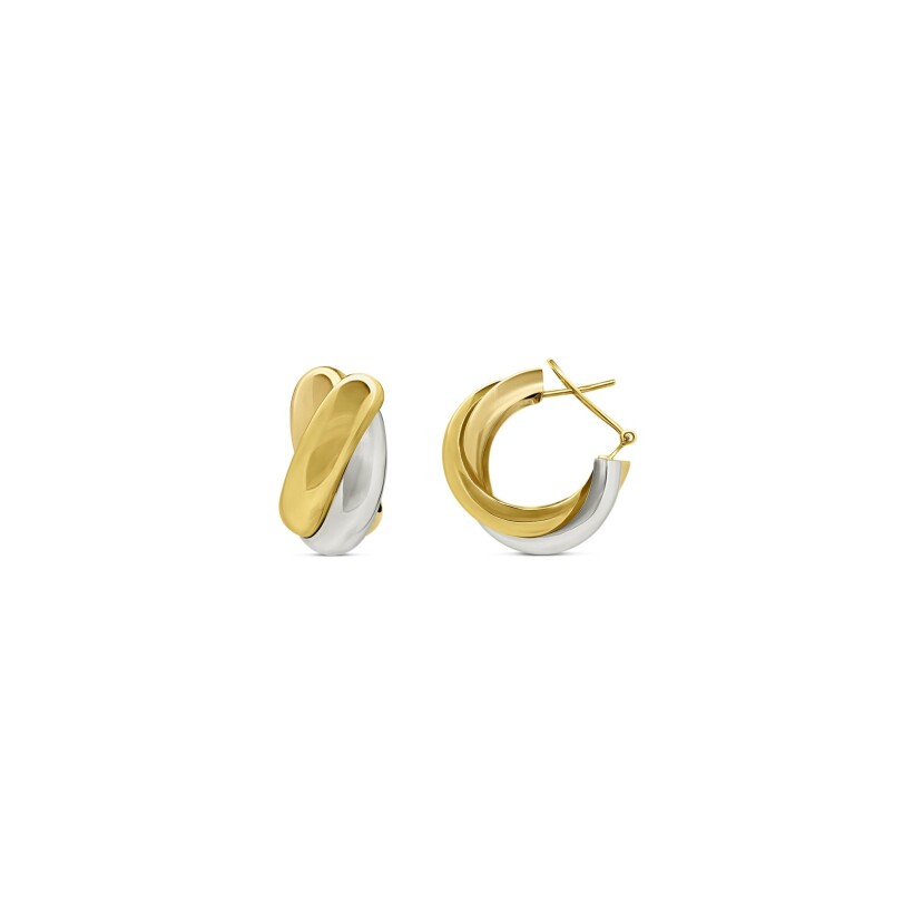 Boucles d'oreilles Vaneste en or jaune et or blanc