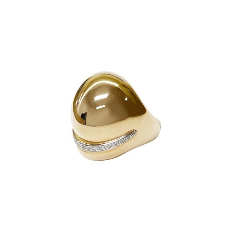 Bague Isabelle Barrier en or rose et diamants, taille 55