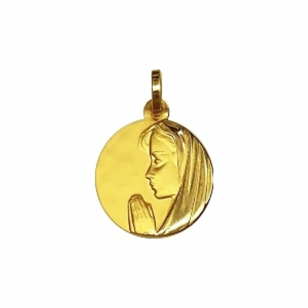 Médaille religieuse vierge en or jaune