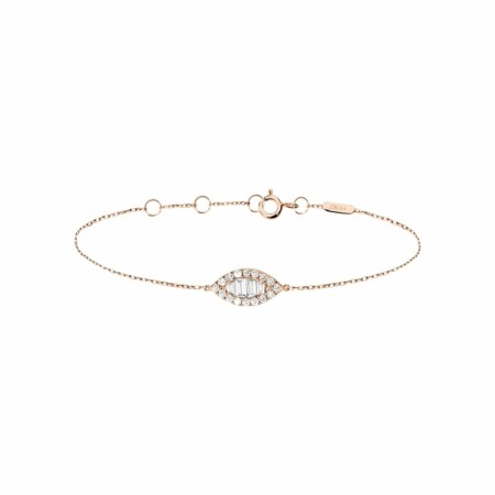 Bracelet oval Djula Engagement en or rose et diamants