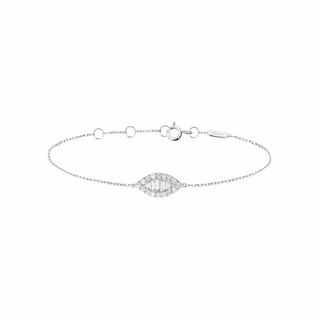 Bracelet oval Djula Engagement en or blanc et diamants