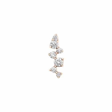 Mono boucle d'oreille Djula Fairytale en or rose et diamants