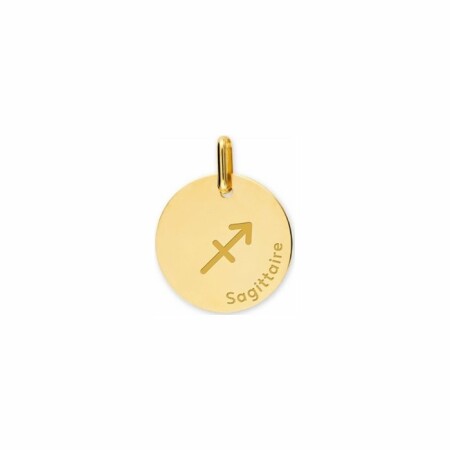 Médaille signe sagittaire en or jaune