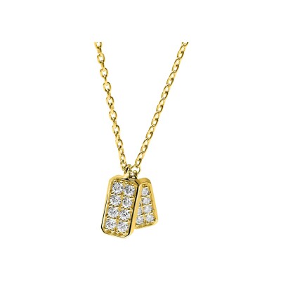 Collier Murat Les Pavés en argent doré à l'or et oxydes de zirconium