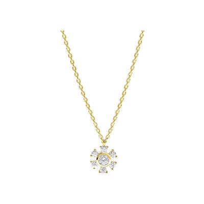 Collier Murat Cristal d'hiver en argent, plaqué or et oxyde de zirconium