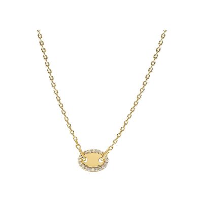 Collier Murat Café Lumière en argent, plaqué or et oxyde de zirconium