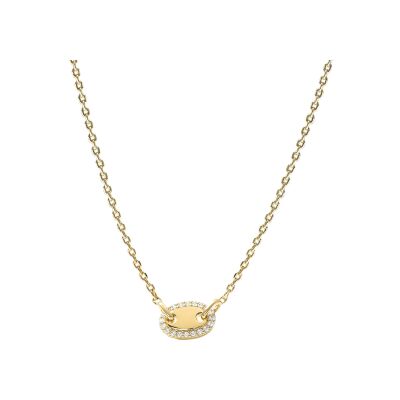 Collier Murat Café Lumière en argent, plaqué or et oxyde de zirconium