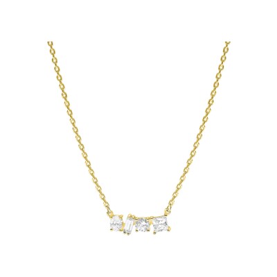Collier Murat Harmonie Twist en argent doré à l'or et oxydes de zirconium