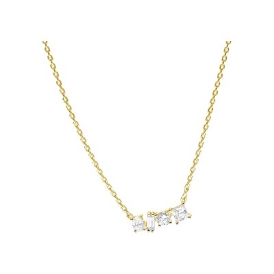 Collier Murat Harmonie Twist en argent doré à l'or et oxydes de zirconium