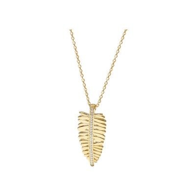Collier Murat Les Fougéres en argent doré à l'or et oxydes de zirconium
