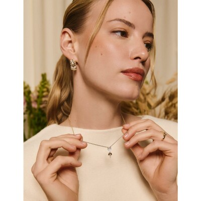 Collier Murat L'Epi en argent doré à l'or et oxydes de zirconium