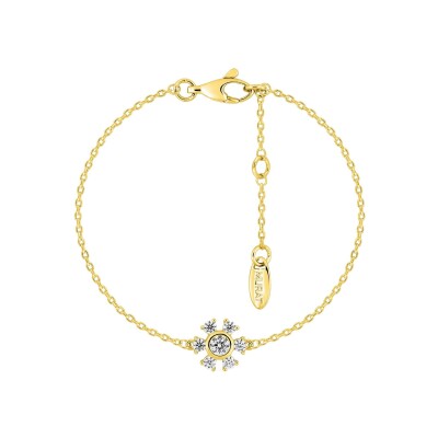 Bracelet Murat Cristal d'hiver en argent, plaqué or et oxyde de zirconium