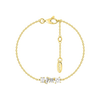 Bracelet Murat Harmonie Twist en argent doré à l'or et oxydes de zirconium