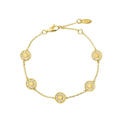 Bracelet Murat Plein Soleil en argent doré à l'or et oxydes de zirconium