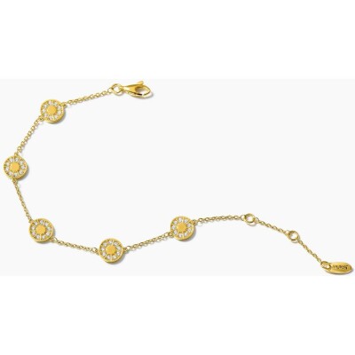 Bracelet Murat Plein Soleil en argent doré à l'or et oxydes de zirconium