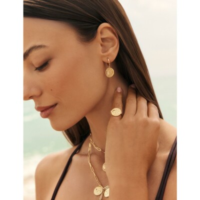 Boucles d'oreilles Murat Le Trésor en argent doré à l'or 