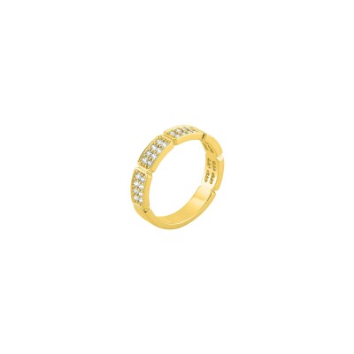 Bague Murat Les Pavés en argent, plaqué or et oxyde de zirconium