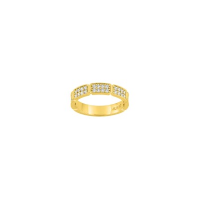 Bague Murat Les Pavés en argent, plaqué or et oxyde de zirconium