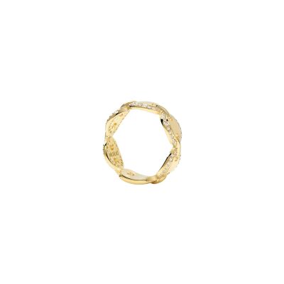 Bague Murat Café Lumière en argent, plaqué or et oxyde de zirconium