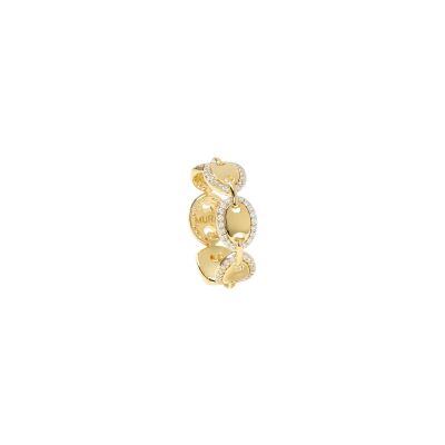 Bague Murat Café Lumière en argent, plaqué or et oxyde de zirconium