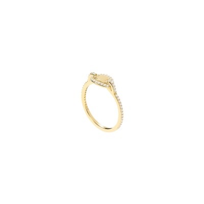 Bague Murat Café Lumière en argent, plaqué or et oxyde de zirconium