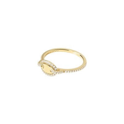 Bague Murat Café Lumière en argent, plaqué or et oxyde de zirconium