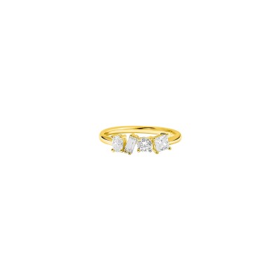 Bague Murat Harmonie Twist en argent doré à l'or et oxydes de zirconium