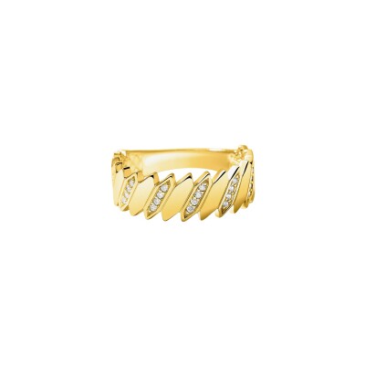Bague Murat Minuit en argent, plaqué or et oxyde de zirconium
