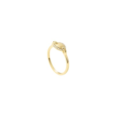 Bague Murat Café Lumière en argent, plaqué or et oxyde de zirconium