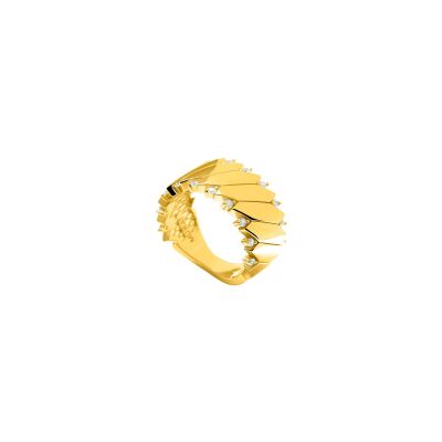 Bague Murat Minuit en argent, plaqué or et oxyde de zirconium
