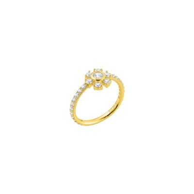Bague Murat Cristal d'hiver en argent, plaqué or et oxyde de zirconium