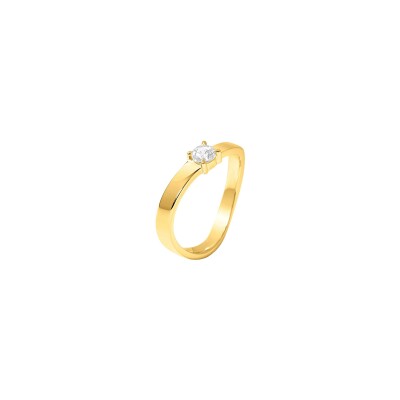Bague Murat Seine en argent, plaqué or et oxyde de zirconium