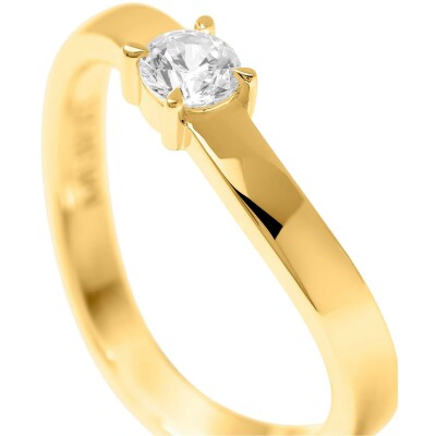 Bague Murat Seine en argent, plaqué or et oxyde de zirconium