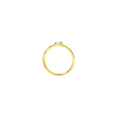 Bague Murat Seine en argent, plaqué or et oxyde de zirconium
