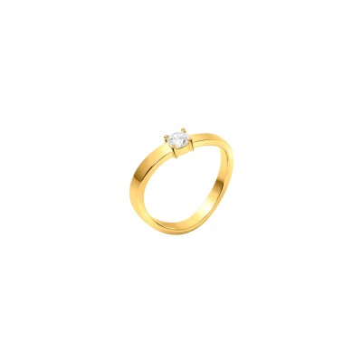 Bague Murat Seine en argent, plaqué or et oxyde de zirconium