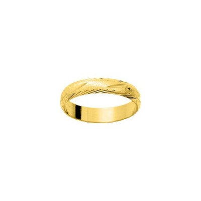 Alliance Yucca en or jaune, 4mm