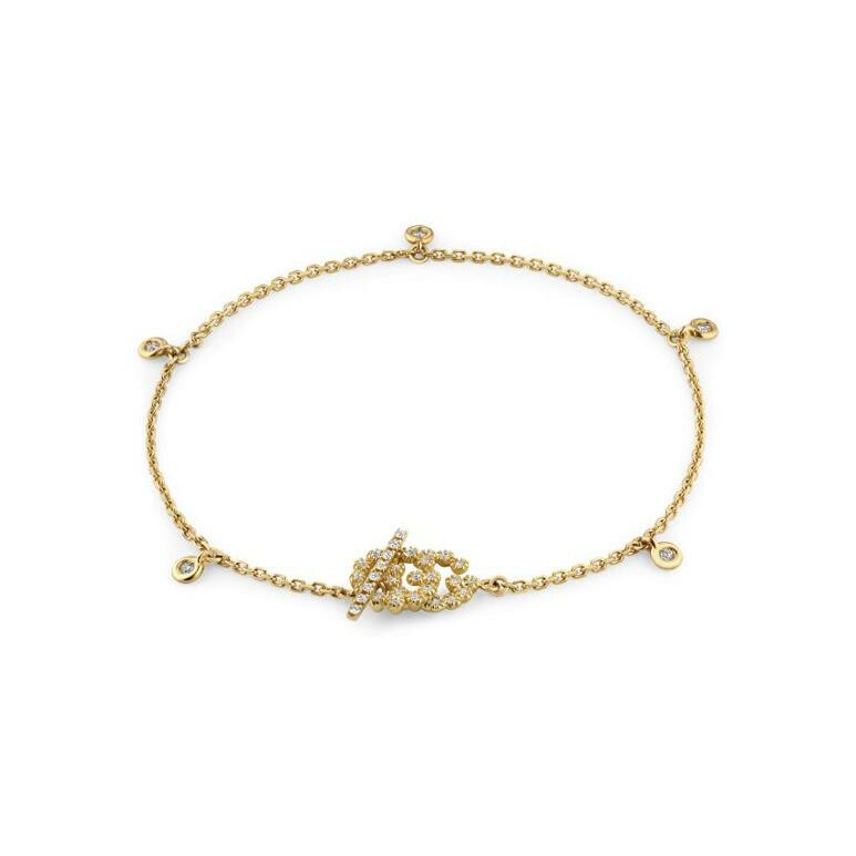 Bracelet Gucci GG Running en or jaune et diamants