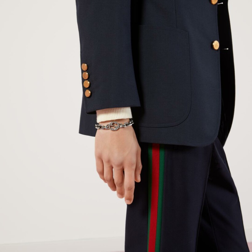 Bracelet Gucci Interlocking en argent