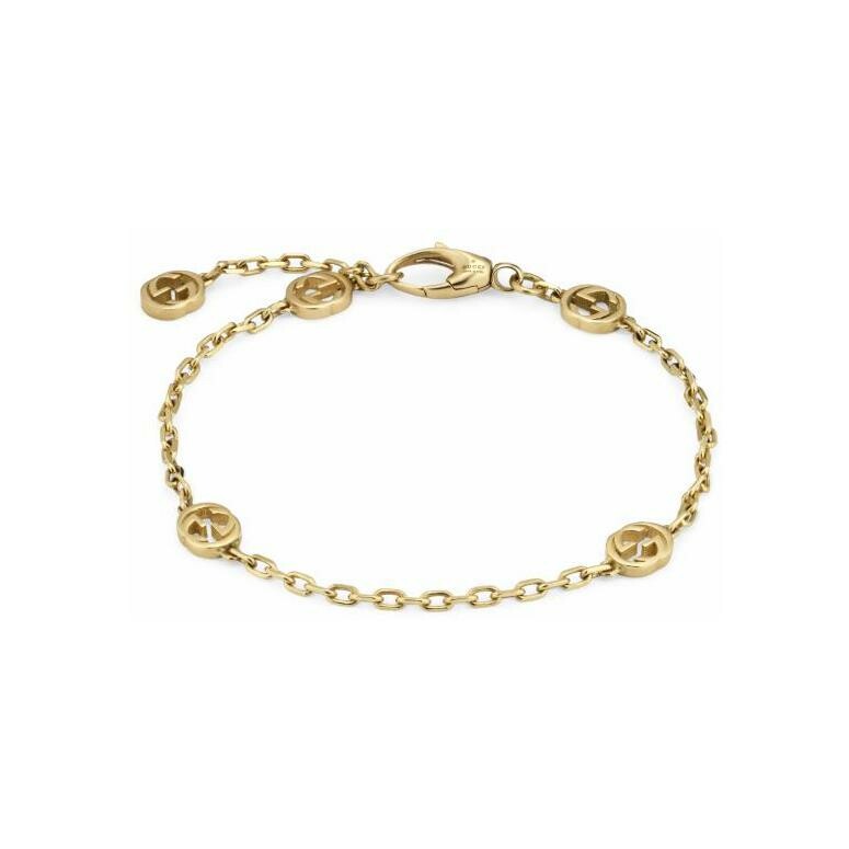 Bracelet Gucci Interlocking en or jaune, taille 17cm