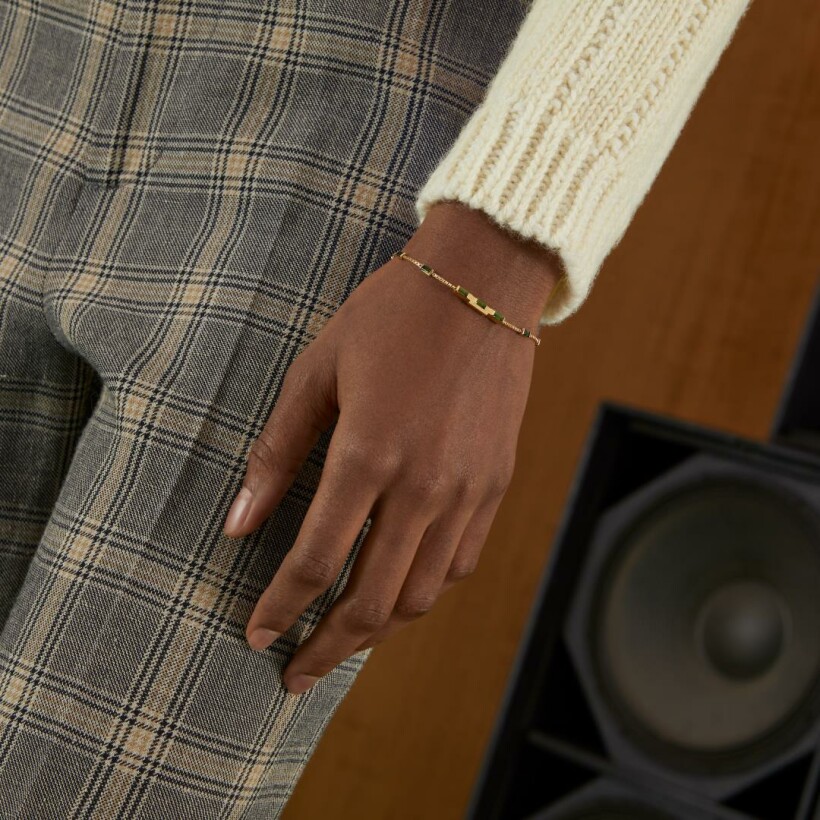 Bracelet Gucci Link To Love en or jaune et tourmaline
