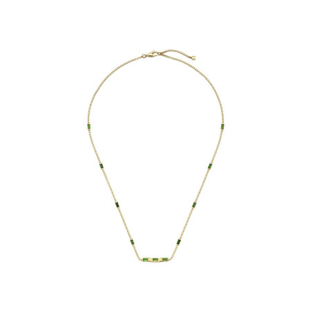 Collier Gucci Link To Love en or jaune et tourmalines