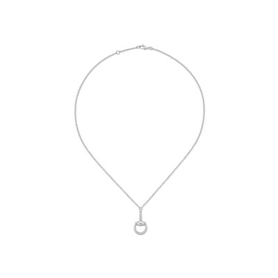 Collier Gucci Horsebit en or blanc et diamants