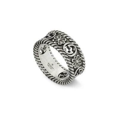 Bague Gucci Interlocking en argent, taille 60