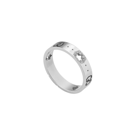 Bague Gucci Icon en or blanc, taille 53