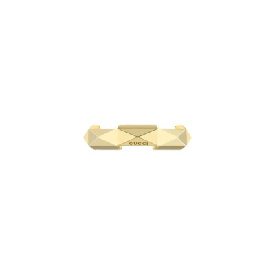 Bague Gucci Link To Love cloutée en or jaune, taille 54