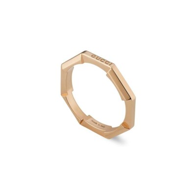 Bague Gucci Link to Love effet miroir en or rose