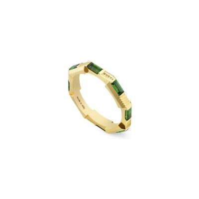 Bague Gucci Link To Love en or jaune et tourmaline, taille 54