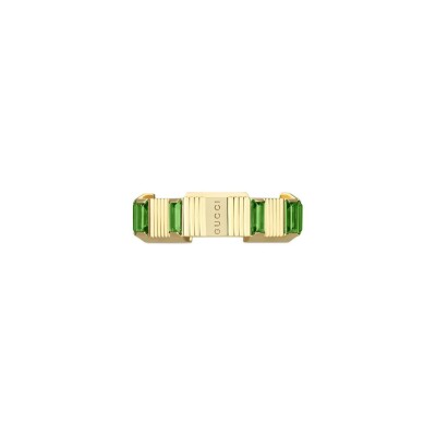 Bague Gucci Link To Love en or jaune et tourmaline, taille 52