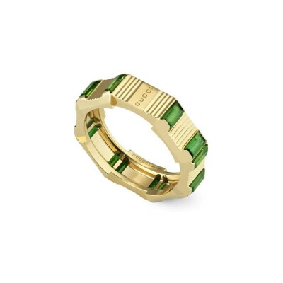 Bague Gucci Link To Love en or jaune et tourmaline, taille 52