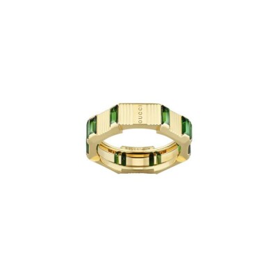 Bague Gucci Link To Love en or jaune et tourmaline, taille 52